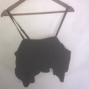 New Tempt me Medium nylon spandex black top spaghetti strap